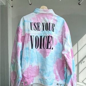 Levi’s Trans 🏳️‍⚧️ Tie-Dye Denim Jacket - Use Your Voice Pride Month 🏳️‍🌈